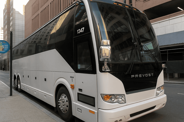 a Charter Bus Rental Jupiter coach bus