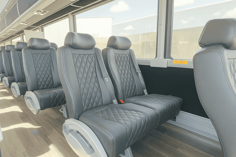 interior of Charter Bus Rental Jupiter charter bus